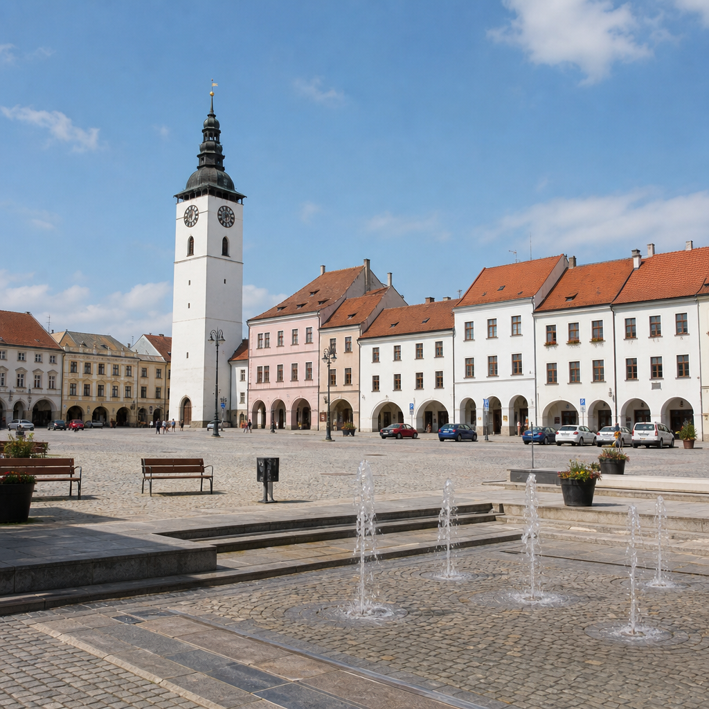 Charles Square in Třebíč included on the Třebíč play mat