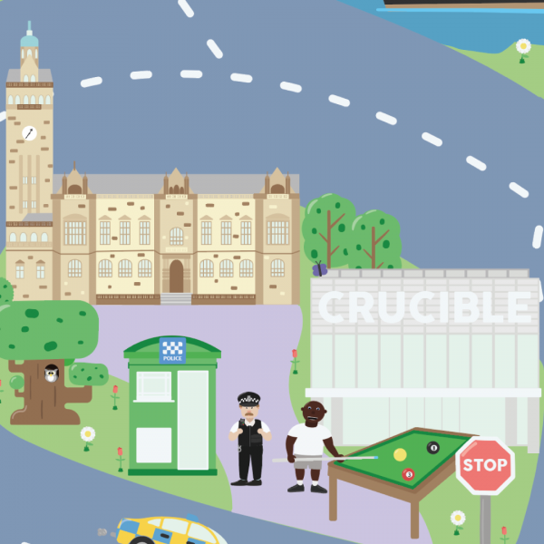 Sheffield-Town-Hall-Green-Police-Box-and-Crucible-Theatre-Illustrations