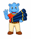 Reg holding a rolled Hippo Mat and holding up three fingers for Level 3 Pre-Order Perks.